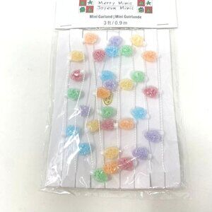 Michaels Merry Mini Garland 3 Ft Tree Decor Frosted Sugar Candy Gumdrops